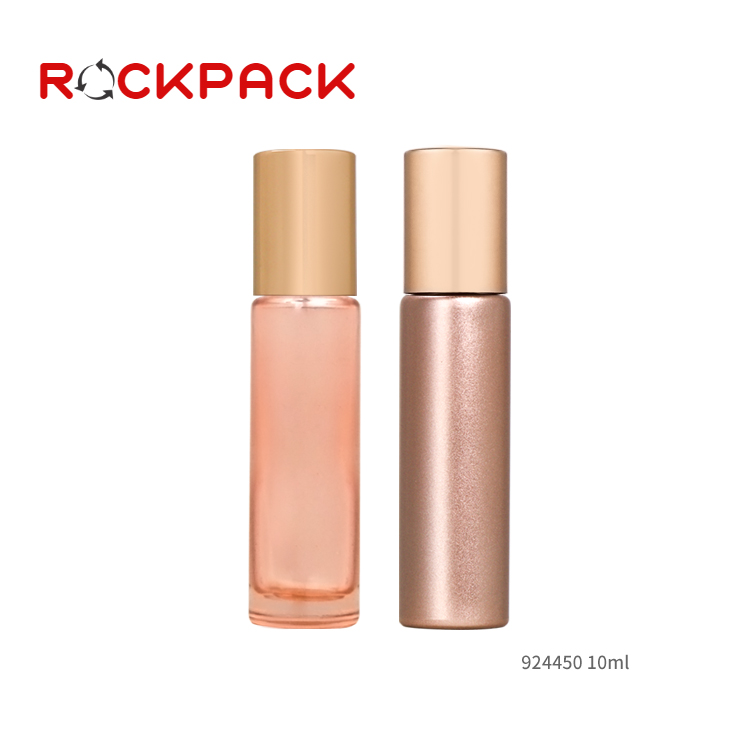 10ml Wholesale pearl pink rose gold roll on glass bottle for essential oil