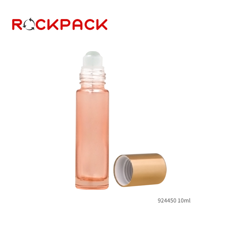 10ml Wholesale pearl pink rose gold roll on glass bottle for essential oil