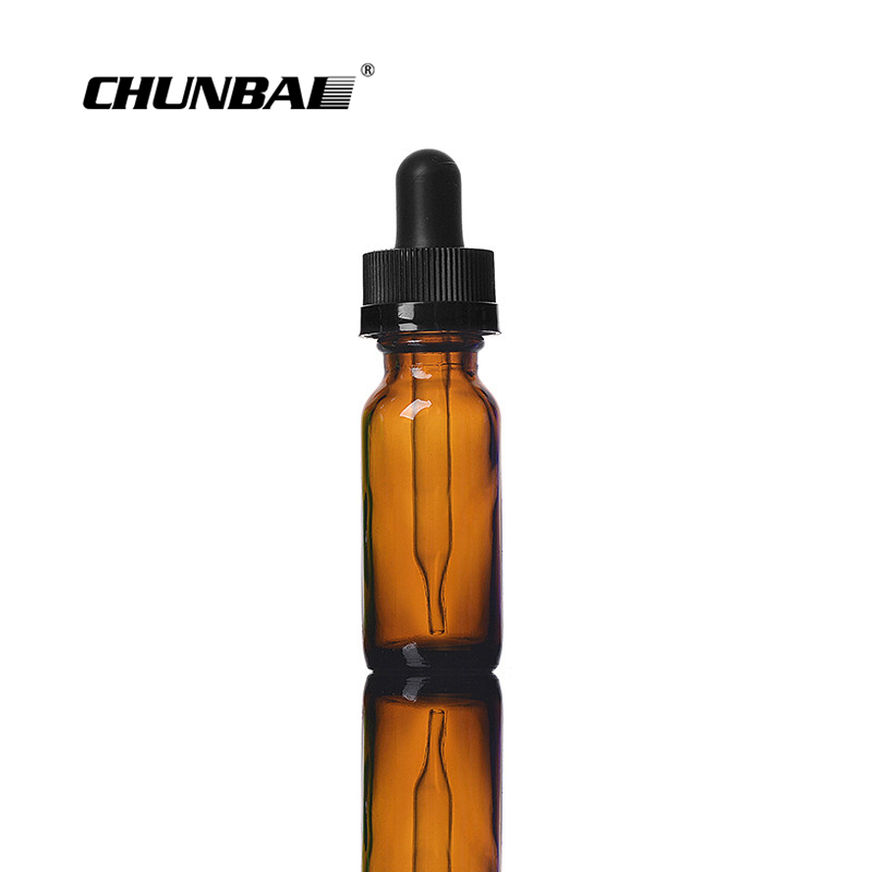 10ml amber Round Glass Bottle With Pipette For Essential Oil