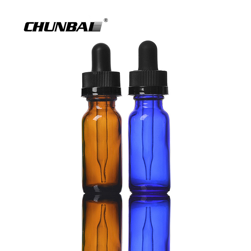 10ml amber Round Glass Bottle With Pipette For Essential Oil