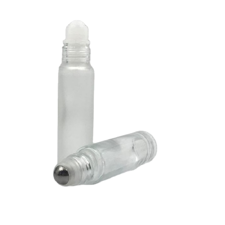 10ml amber/brown/clear glass roll on bottle glass with steel ball and cap