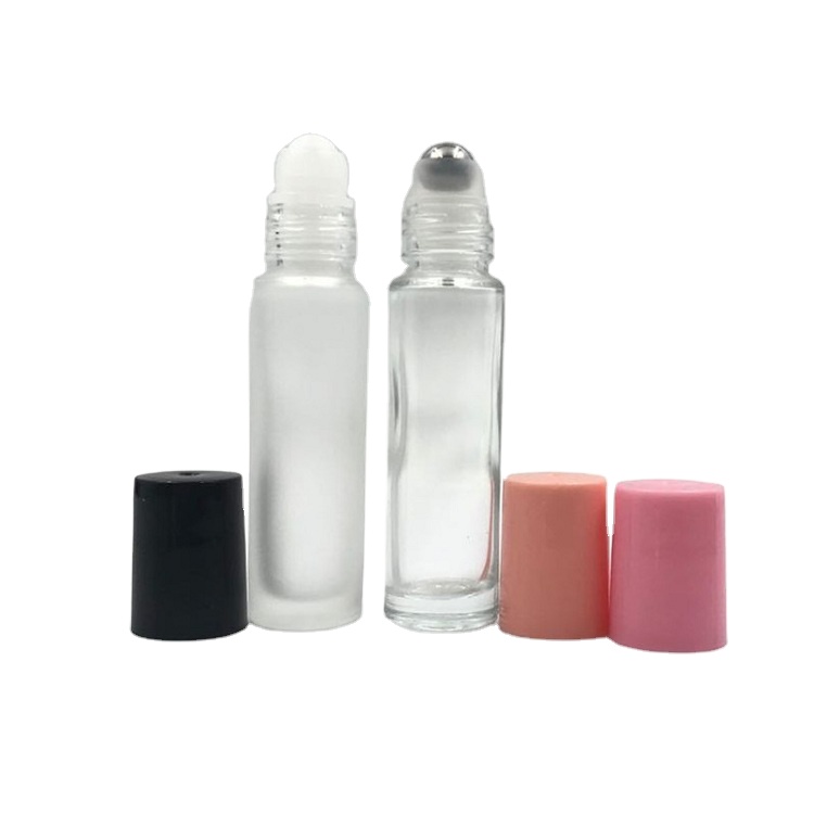 10ml amber/brown/clear glass roll on bottle glass with steel ball and cap