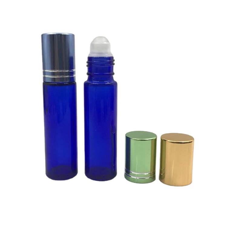10ml amber/brown/clear glass roll on bottle glass with steel ball and cap