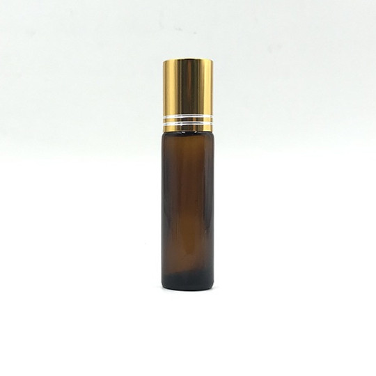 10ml amber/brown glass roll on bottle glass with cap