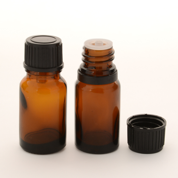 10ml amber essential oil glass bottle with tamper proof cap