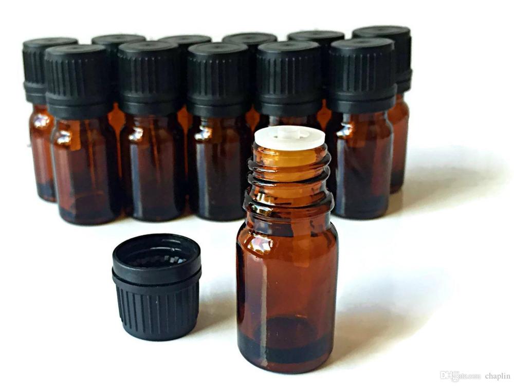 10ml amber essential oil glass bottle with tamper proof cap