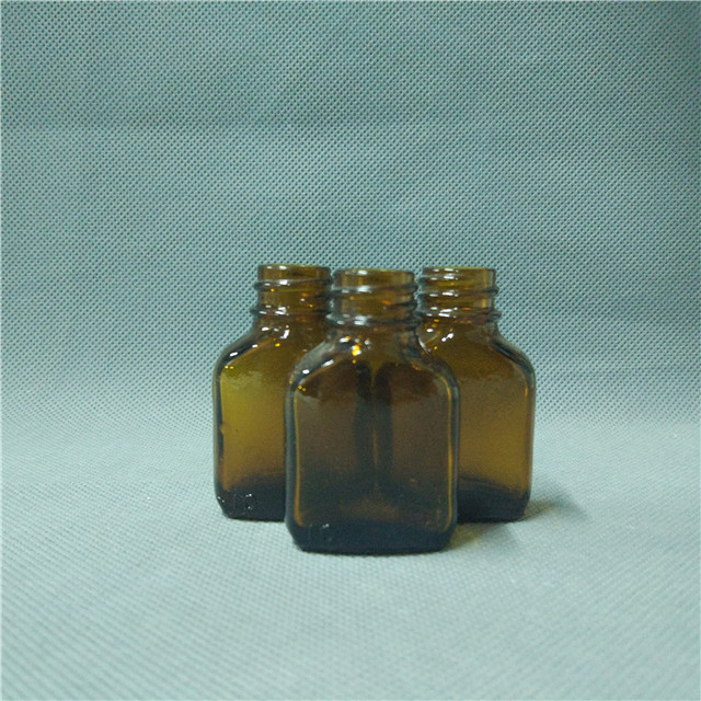 10ml amber flat square essential oil glass bottle
