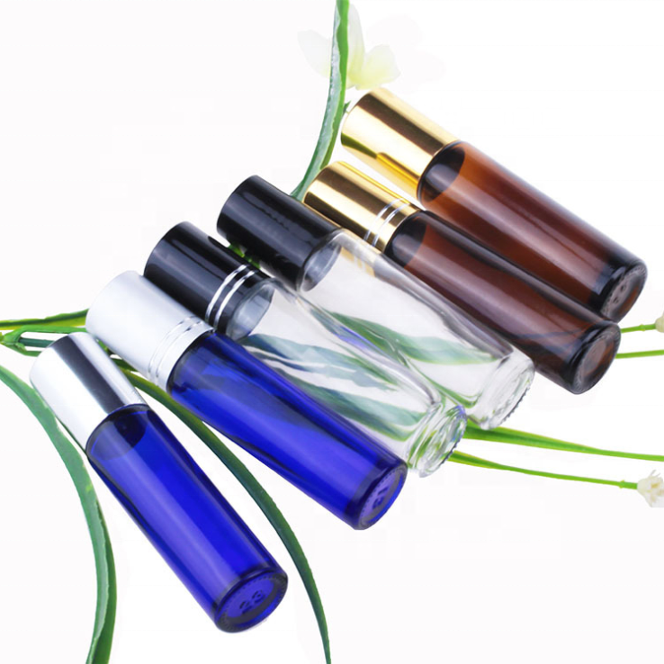 10ml amber glass bottle dropper bottle 10ml amber roll on perfume spray bottle with steel roller ball