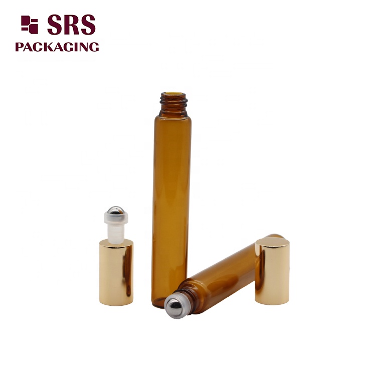 10ml amber glass roller ball lotion empty bottle for olive oil