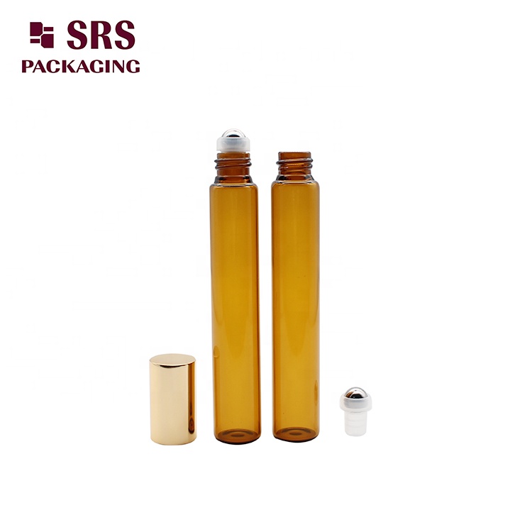10ml amber glass roller ball lotion empty bottle for olive oil
