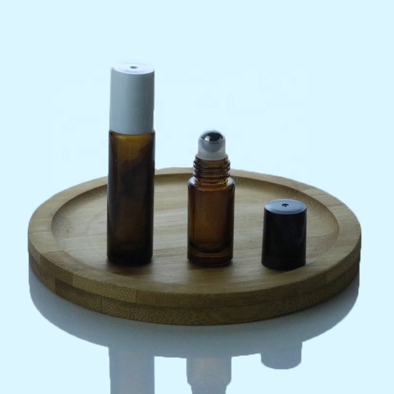 10ml amber perfume roll on glass bottle essential oil roll-on bottles (NRB17A)