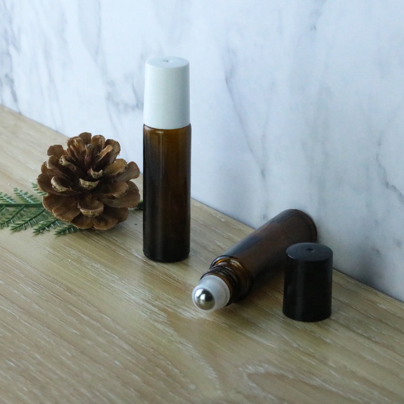 10ml amber perfume roll on glass bottle essential oil roll-on bottles (NRB17A)