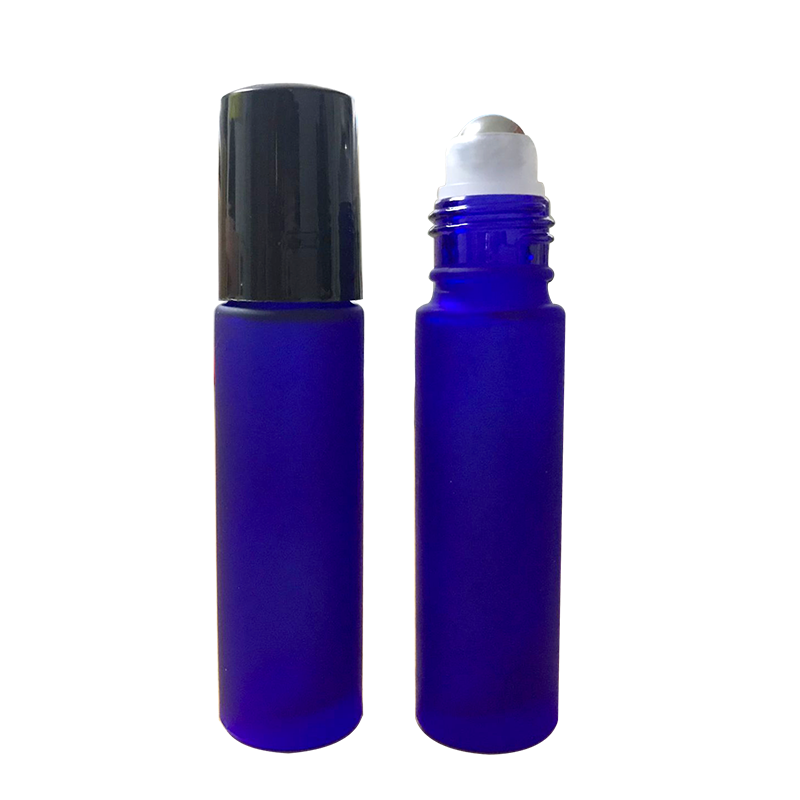 10ml ball gemstone roller essential oil glass bottle with gemstone chips inside