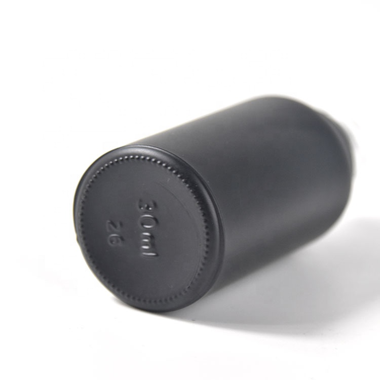 10ml black frosted black glass dropper bottle 30ml matte
