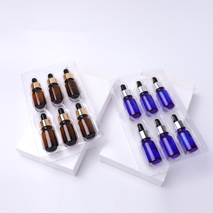 10ml black pink green white essential oil glass dropper bottles with designed box