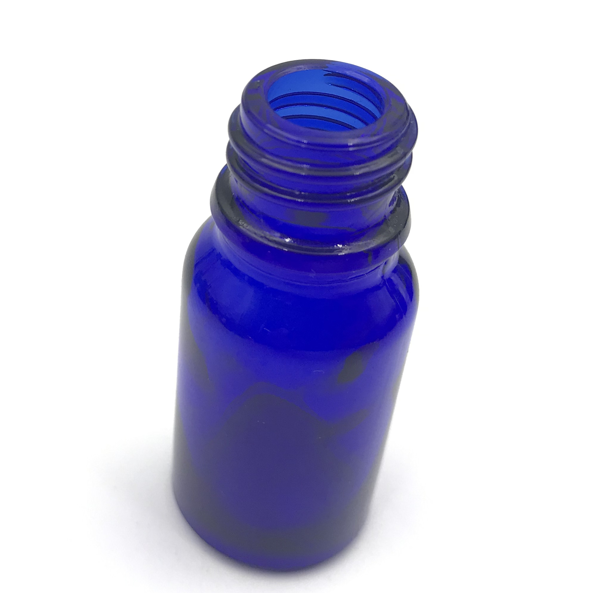 10ml blue round shape glass essential oil dropper cosmetic bottle