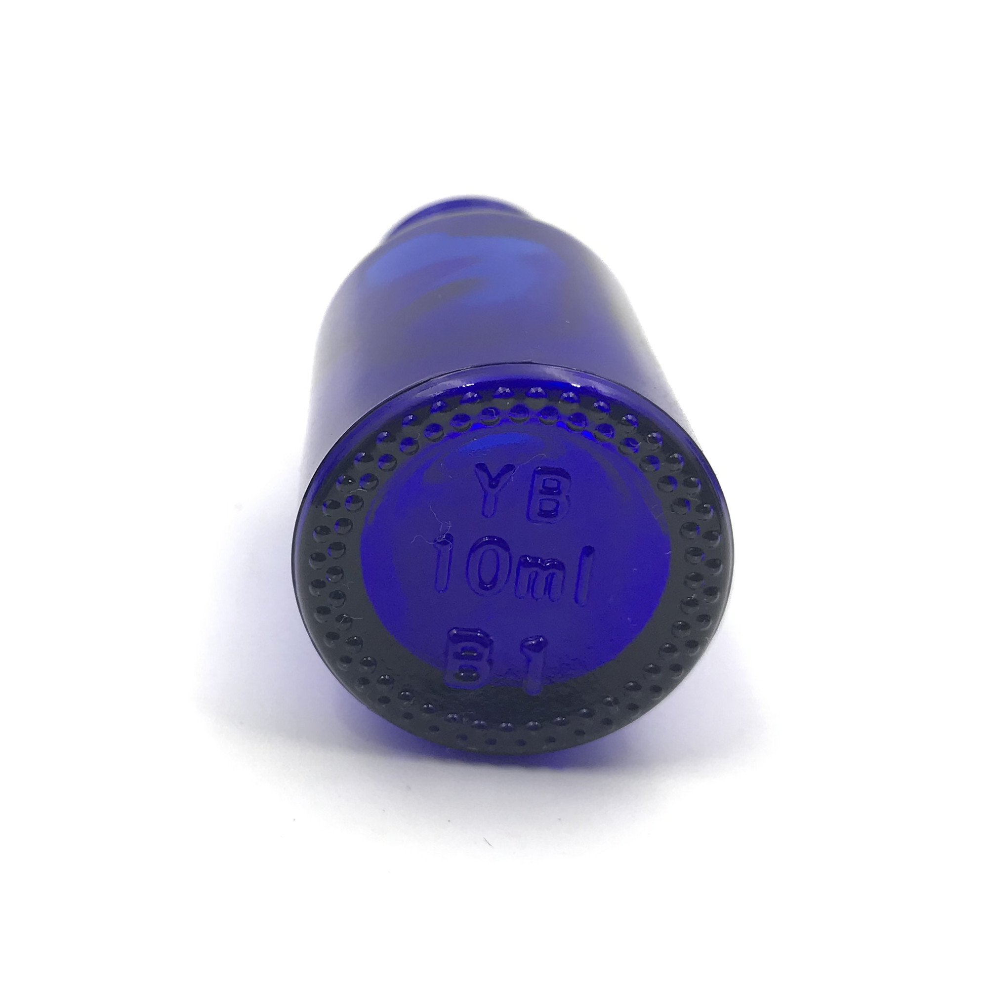 10ml blue round shape glass essential oil dropper cosmetic bottle