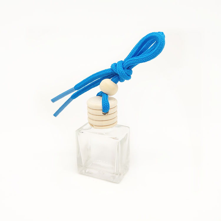 10ml blue string hanging square clear car diffuser bottle