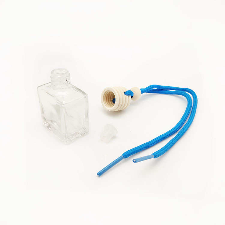 10ml blue string hanging square clear car diffuser bottle