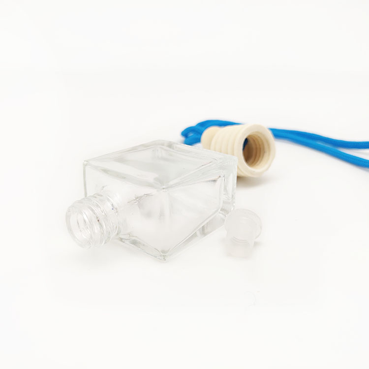 10ml blue string hanging square clear car diffuser bottle