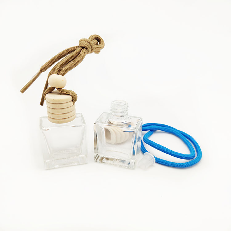 10ml blue string hanging square clear car diffuser bottle