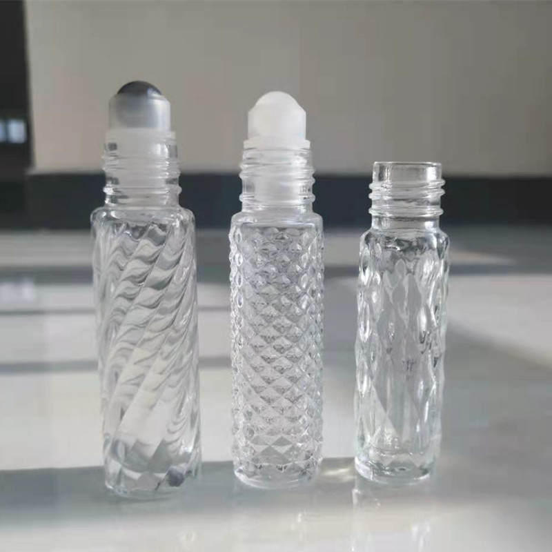 10ml clear Roller perfume bottles with metal roller or glass roller