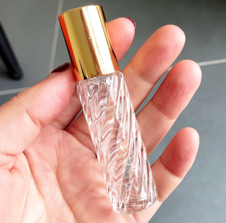 10ml clear Roller perfume bottles with metal roller or glass roller