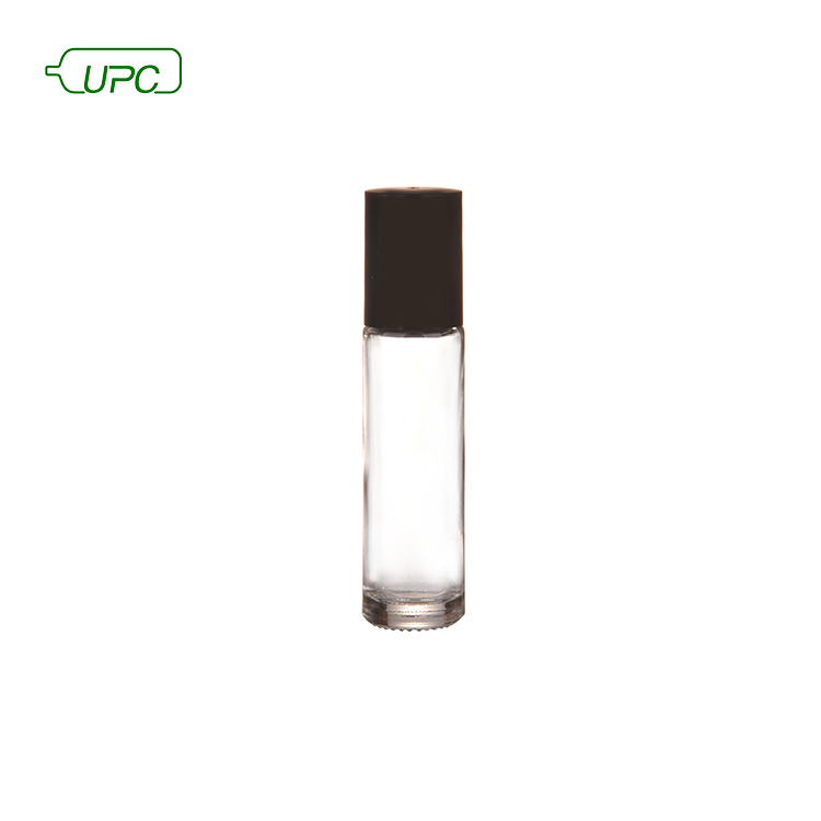 10ml clear blue amber essential oil custom roll on glass bottle with roller
