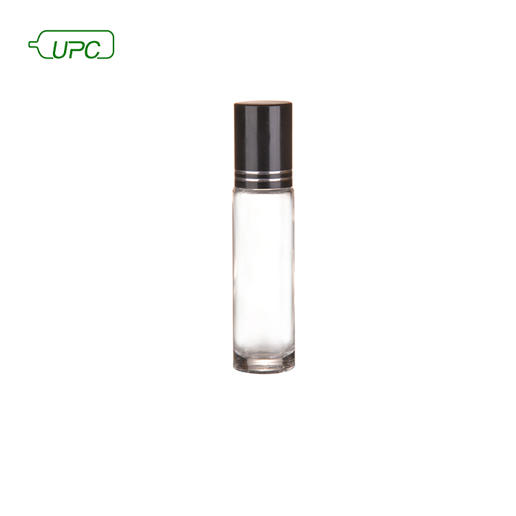 10ml clear blue amber essential oil custom roll on glass bottle with roller