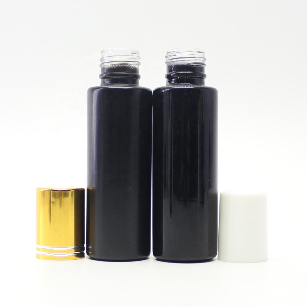 10ml clear deodorant glass roll on bottle with silver lid stain steel roller hot sale