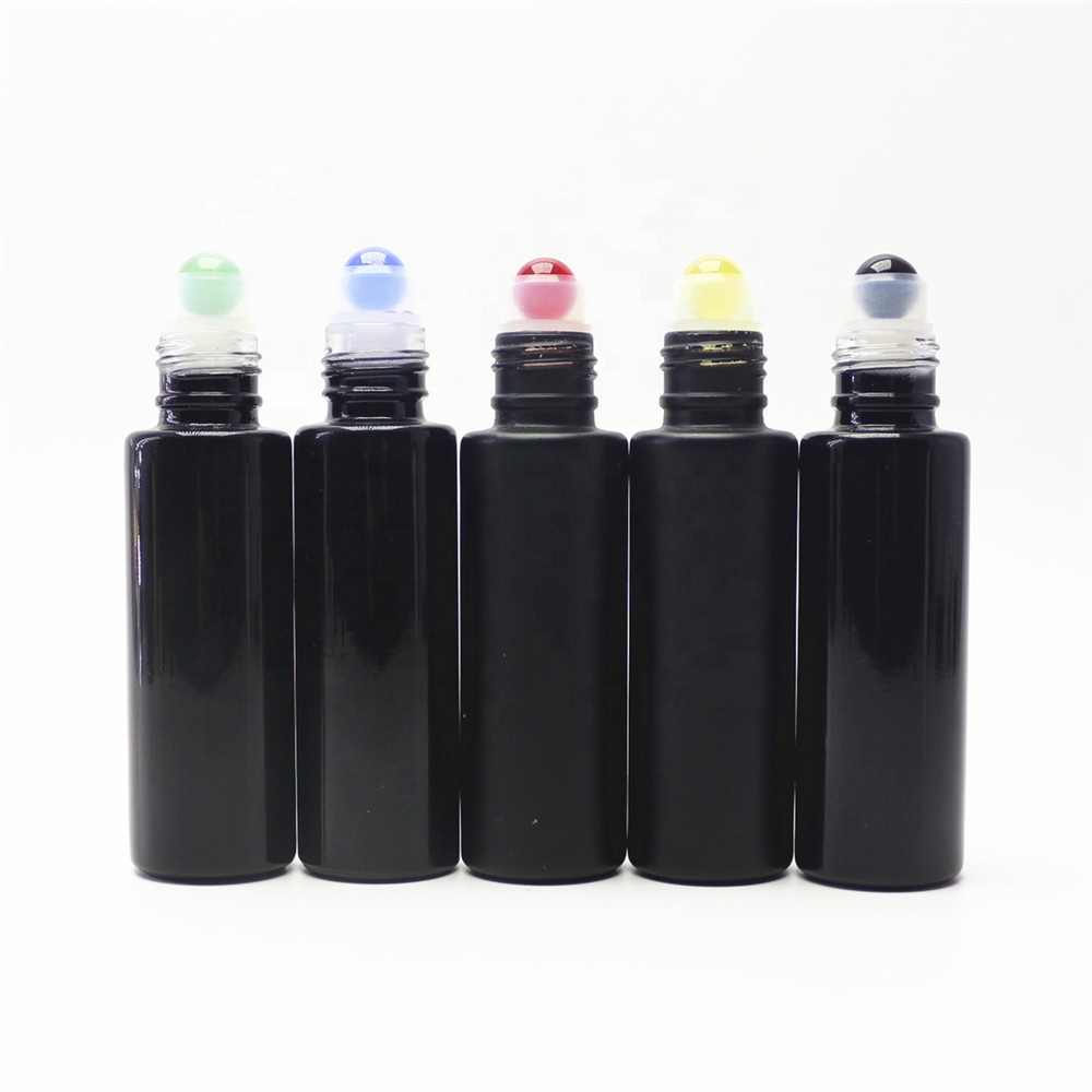 10ml clear deodorant glass roll on bottle with silver lid stain steel roller hot sale