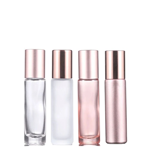 10ml clear frosted roll on glass bottle essential oil bottles with screw lids