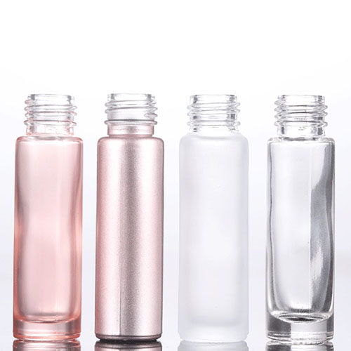 10ml clear frosted roll on glass bottle essential oil bottles with screw lids