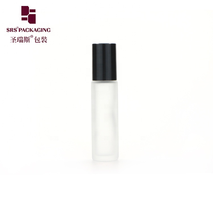10ml clear frosted roll on perfume custom glass attar bottle
