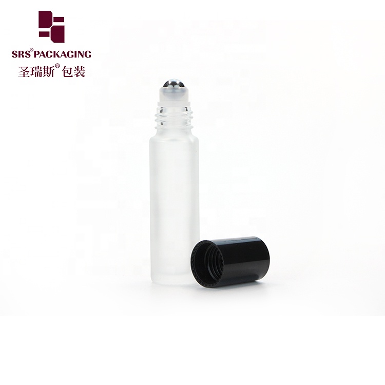10ml clear frosted roll on perfume custom glass attar bottle