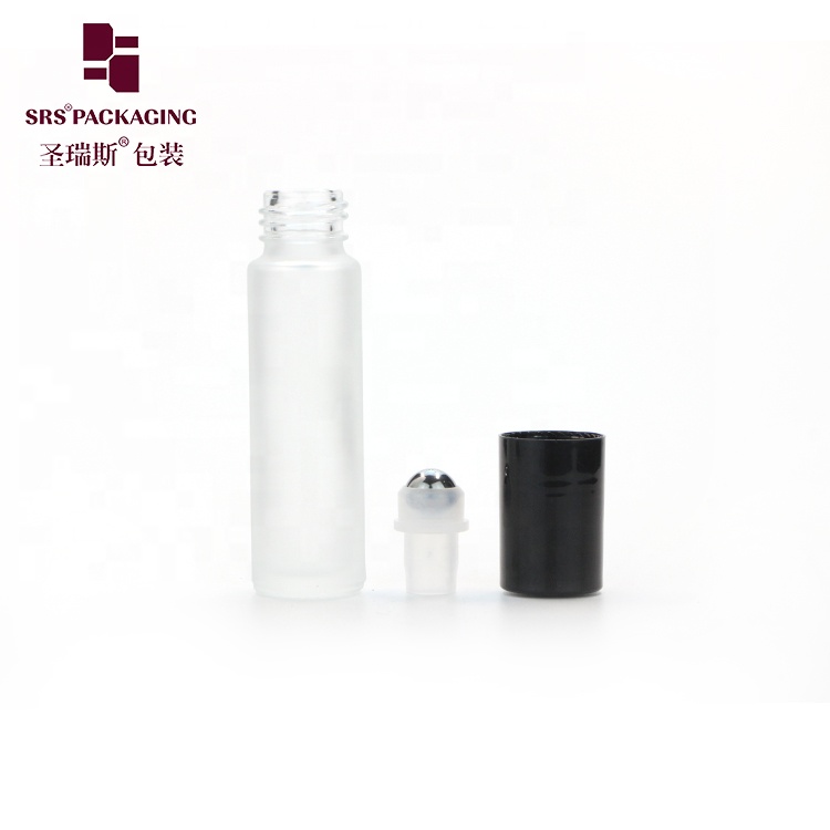 10ml clear frosted roll on perfume custom glass attar bottle