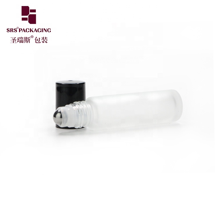 10ml clear frosted roll on perfume custom glass attar bottle