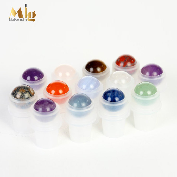 10ml clear gemstone crystal roller bottles