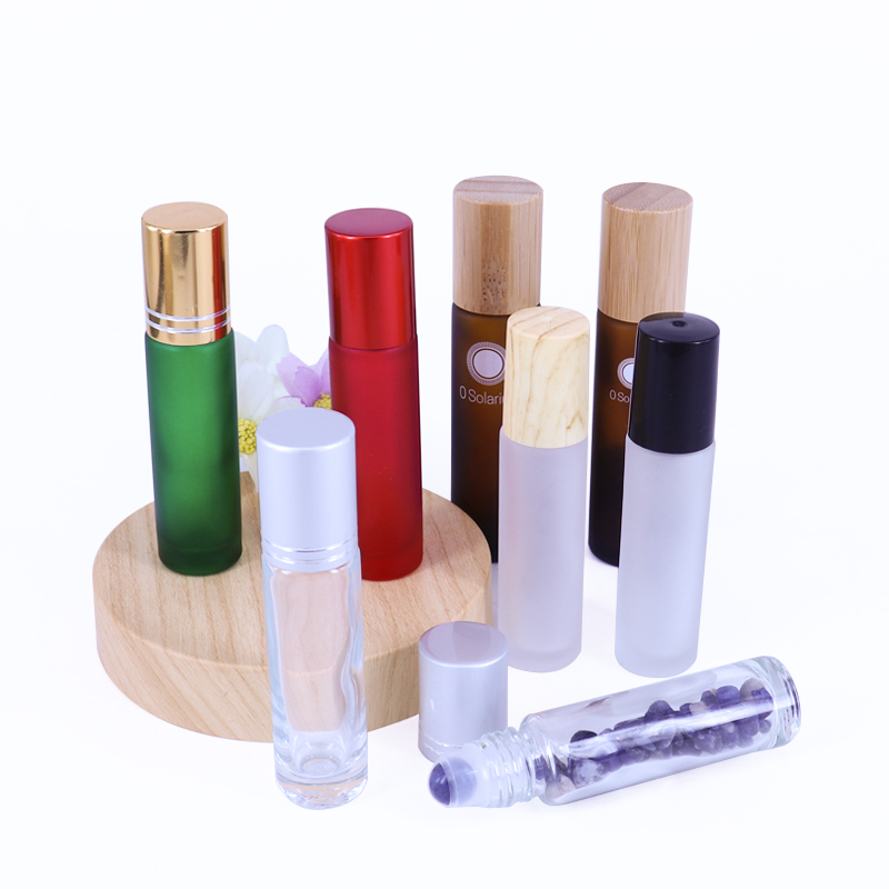 10ml clear glass roll on bottle essential oil lip gloss oil perfume roller bottles