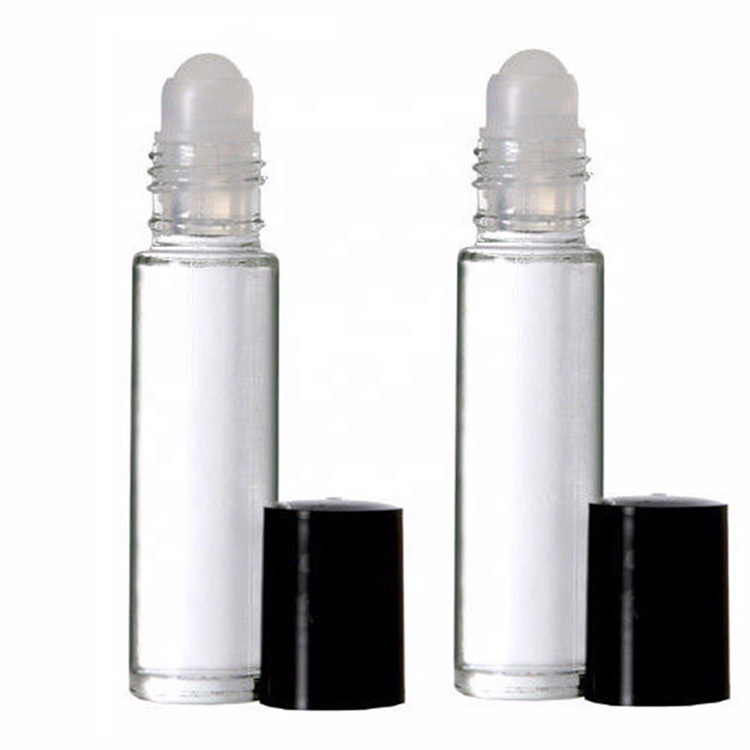 10ml clear perfume glass roll on bottle Wholesale custom roller glass bottle with gemstone roll on