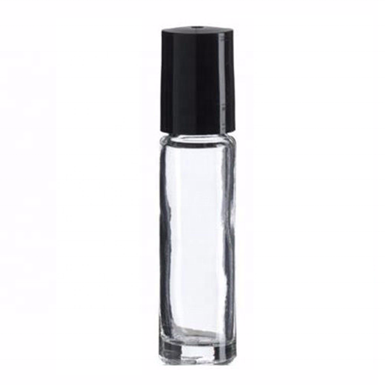 10ml clear perfume glass roll on bottle Wholesale custom roller glass bottle with gemstone roll on