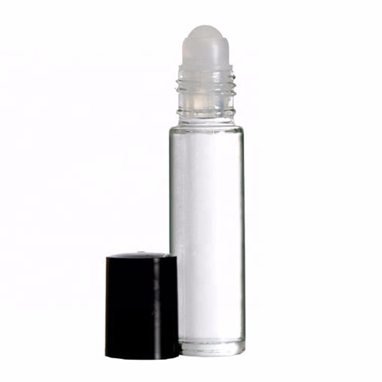 10ml clear perfume glass roll on bottle Wholesale custom roller glass bottle with gemstone roll on
