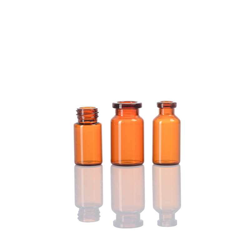 10ml clear scewed glass vial customized printing injection vial cosmetic bottle