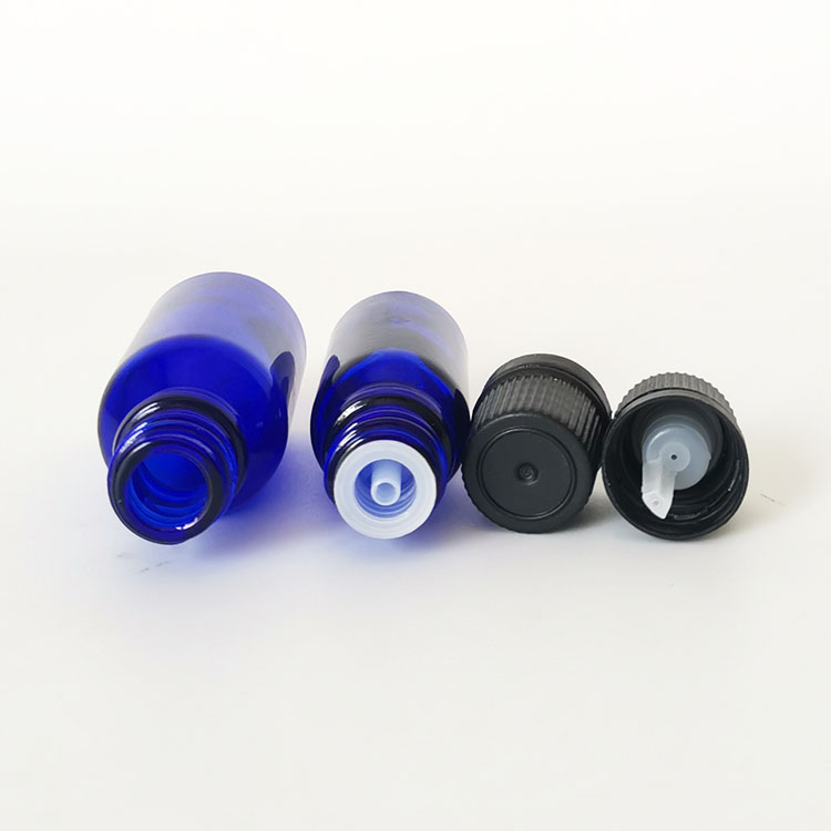 10ml cobalt blue dark green clear amber glass euro dropper bottle with Orifice Reducer
