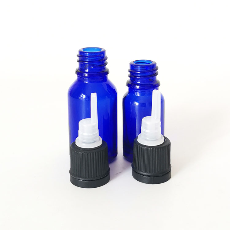 10ml cobalt blue dark green clear amber glass euro dropper bottle with Orifice Reducer