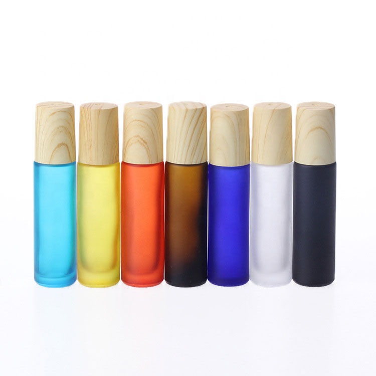 10ml colorful fluorite perfume bottle rainbow frosted glass essential oil bottles newest glass bottle in china