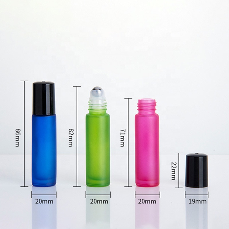 10ml colorful matte eye cream essential oil glass roll on bottle