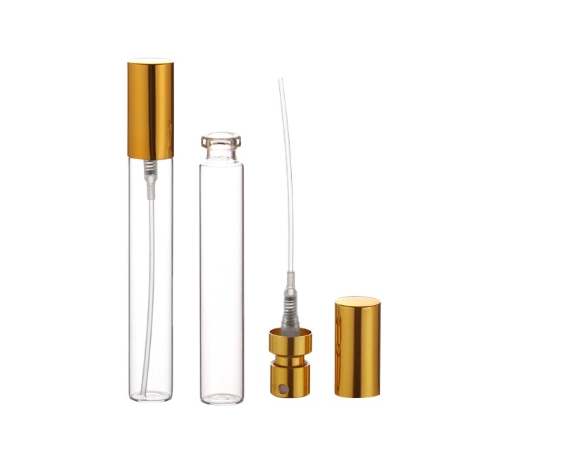 10ml crimp neck glass bottle with alumite atomizer cap