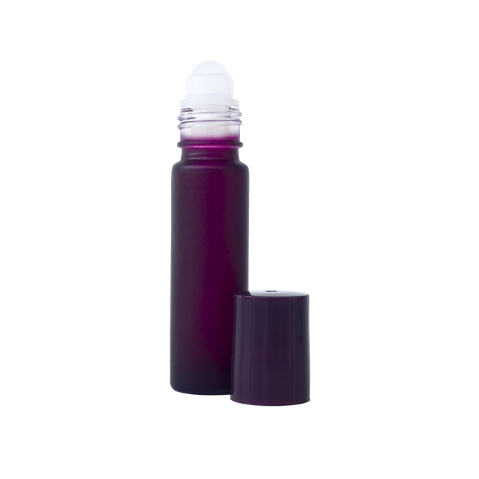 10ml dark purple glass essential oil perfume roll on bottle