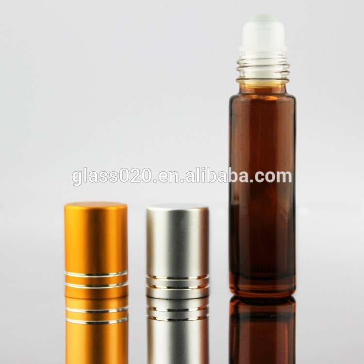 10ml dark purple glass essential oil perfume roll on bottle